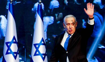 El primer ministro de Israel, Benjamin Netanyahu, este miércoles en Tel Aviv.