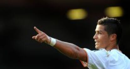 Ronaldo antes del partido contra el Bournemouth inglés el 21 de julio.
