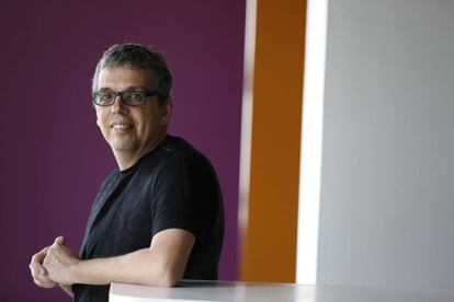 Pedro Guerra, en la sede de Sony, en Madrid.