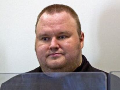 El alem&aacute;n Kim Schmitz, fundador de la p&aacute;gina de descargas Megaupload.