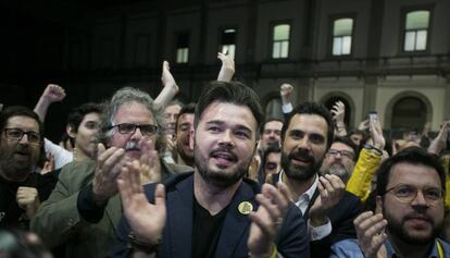 Gabriel Rufián la nit electoral.