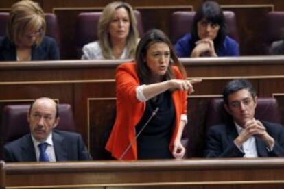 Soraya Rodríguez, el 10 de octubre en el Congreso.