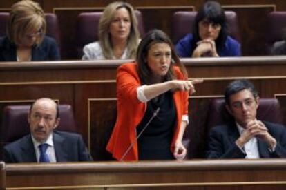 Soraya Rodr&iacute;guez, el 10 de octubre en el Congreso.