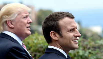 Donald Trump y Emmanuel Macron, presidentes de EE UU y Francia. 