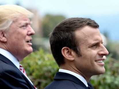 Donald Trump y Emmanuel Macron, presidentes de EE UU y Francia. 