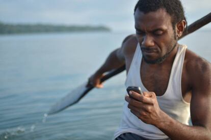 Un pescador en Malekula (Vanuatu).