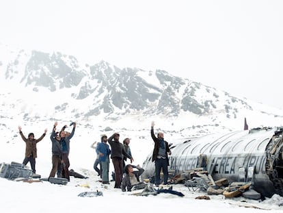 Una imagen de 'La sociedad de la nieve'