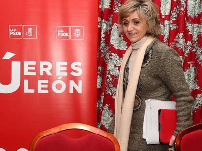 La ministra de Sanidad, Consumo y Bienestar Social, María Luisa Carcedo, el sábado en un acto en León.  