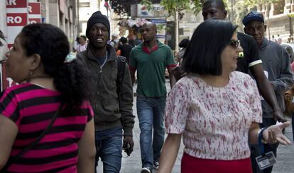 Ciudadanos extranjeros en Santiago de Chile.