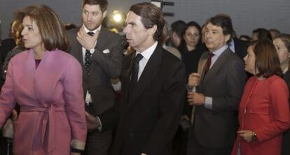 Ana Botella, José María Aznar, Ignacio González i Soraya Sáenz de Santamaría.