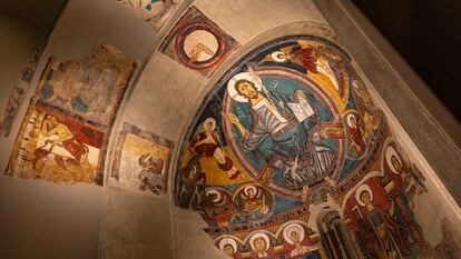 Frescos de Sant Climent de Taüll exposats al Museu Nacional d'Art de Catalunya