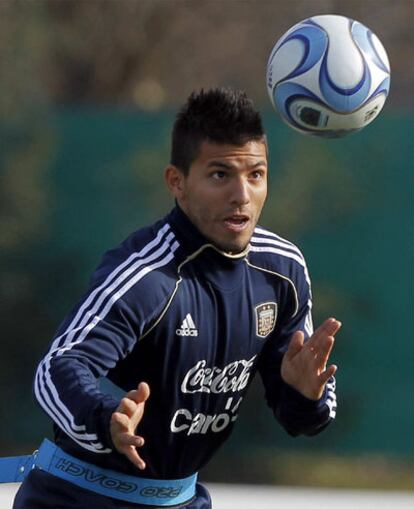 Agüero, con Argentina en la Copa América.