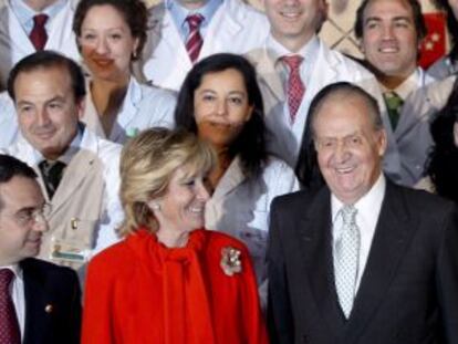 Los Reyes, durante la inauguración del Hospital Rey Juan Carlos de Móstoles.