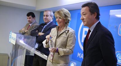 Aguirre, Presidenta del PP de Madrid, esta mañana.