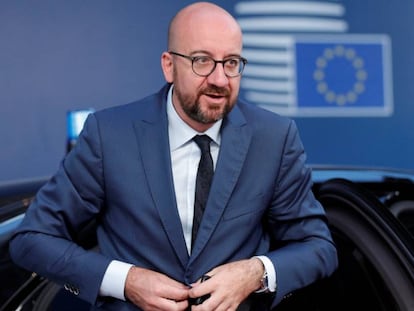 Charles Michel, este martes en la cumbre en Bruselas. 