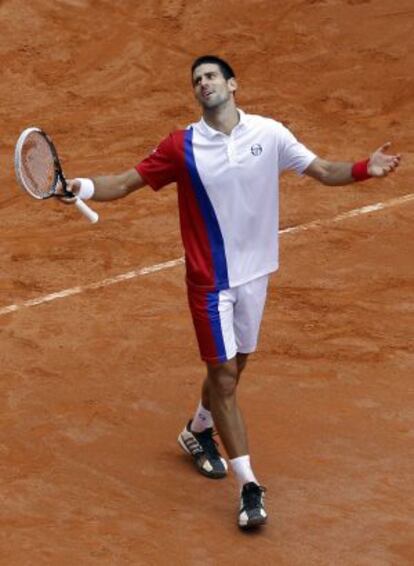 Djokovic, durante el partido ante Nadal.