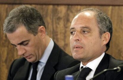 Francisco Camps y Ricardo Costa, en una de las sesiones del juicio.