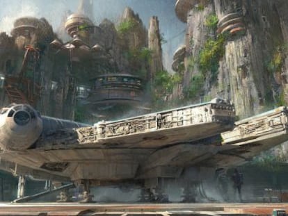 Una de las im&aacute;genes que The Walt Disney Company utiliz&oacute; en su anuncio de los nuevos parques de atracciones de Star Wars.