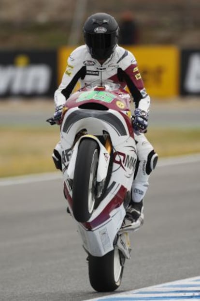 Anthony West, en el GP de España.