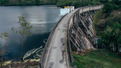 Vistas del embalse As Conchas, en Lobeira (Ourense), este miércoles.