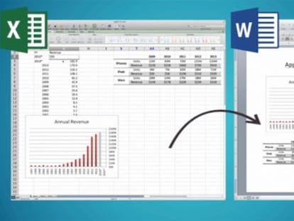 Muestra gráficos e informes en documentos de Word y PowerPoint a partir de Excel