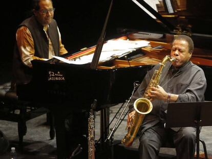 Wayne Shorter, durante su actuaci&oacute;n de ayer, en el Kursaal.