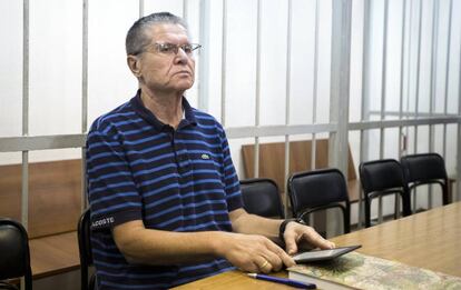 El exministro ruso de Desarrollo Económico, Alexei Ulyukayev, en un tribunal de Moscú este miércoles.