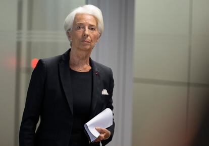 La presidenta del Banco Central Europeo, Christine Lagarde, este jueves.