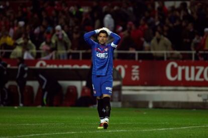 Palop, durante el partido de Copa frente al Madrid.