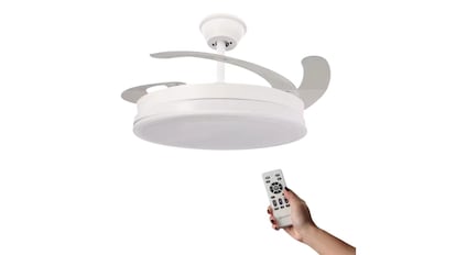 Vista del ventilador de techo en oferta.