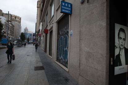 Establecimiento cerrado en la Gran Vía de Madrid