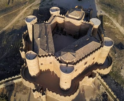 El castillo de Belmonte a vista de pájaro.