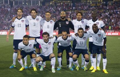 Formación de la selección de Estados Unidos.