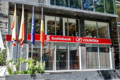 Una sucursal de ScotiaBank Colpatria en Bogotá