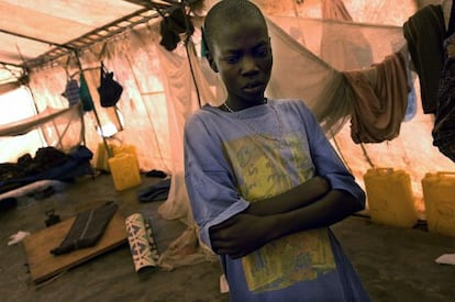 Geoffrey Ojok, de 13 a&ntilde;os, exni&ntilde;o soldado del LRA en Pader, Uganda. 