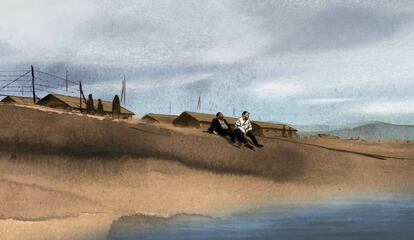 La platja d'Argelers a la pel·lícula 'Josep', d'Aurel.