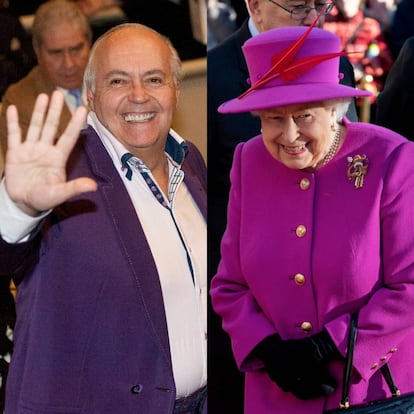 José Luis Moreno y la reina Isabel II de Inglaterra.