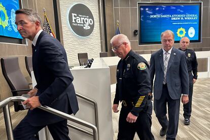 North Dakota Attorney General Drew Wrigley, Fargo Police Chief David Zibolski