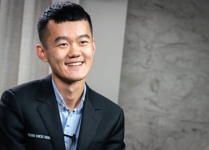 Liren Ding, en agosto de 2019, en el Club de Ajedrez de San Luis (Misuri, EEUU)