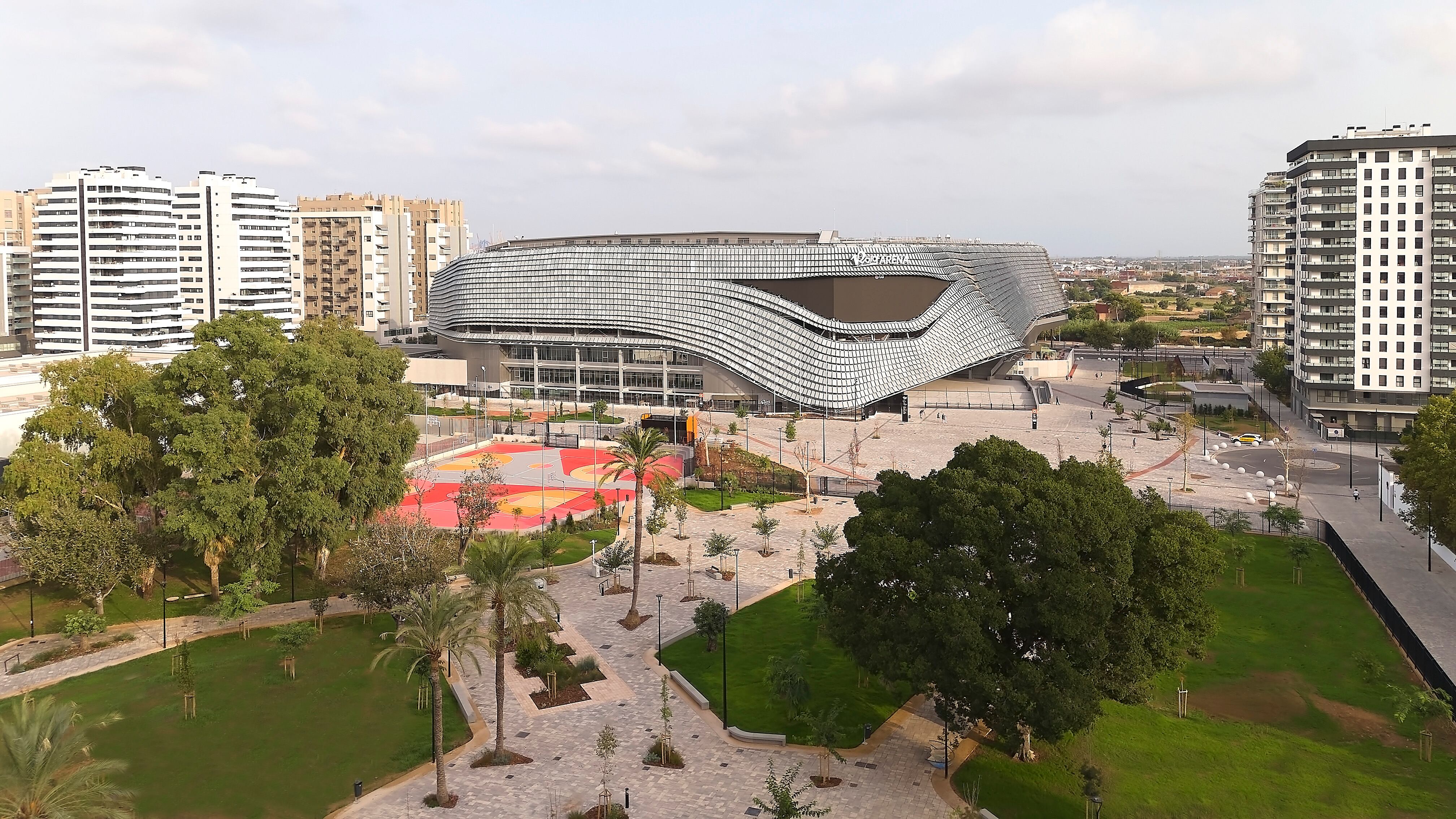 Vista del pabellón multiusos Roig Arena, en Valencia. Cedida por la empresa