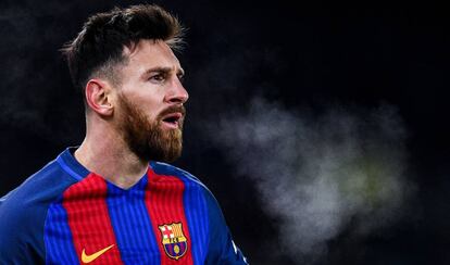 Messi, en el partido de Copa ante la Real Sociedad.