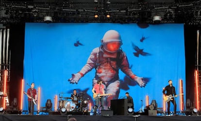 La banda británica 'Snow Patrol' durante el concierto del festival Mad Cool, el 13 de julio de 2018.