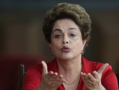 Dilma durante confer&ecirc;ncia de imprensa