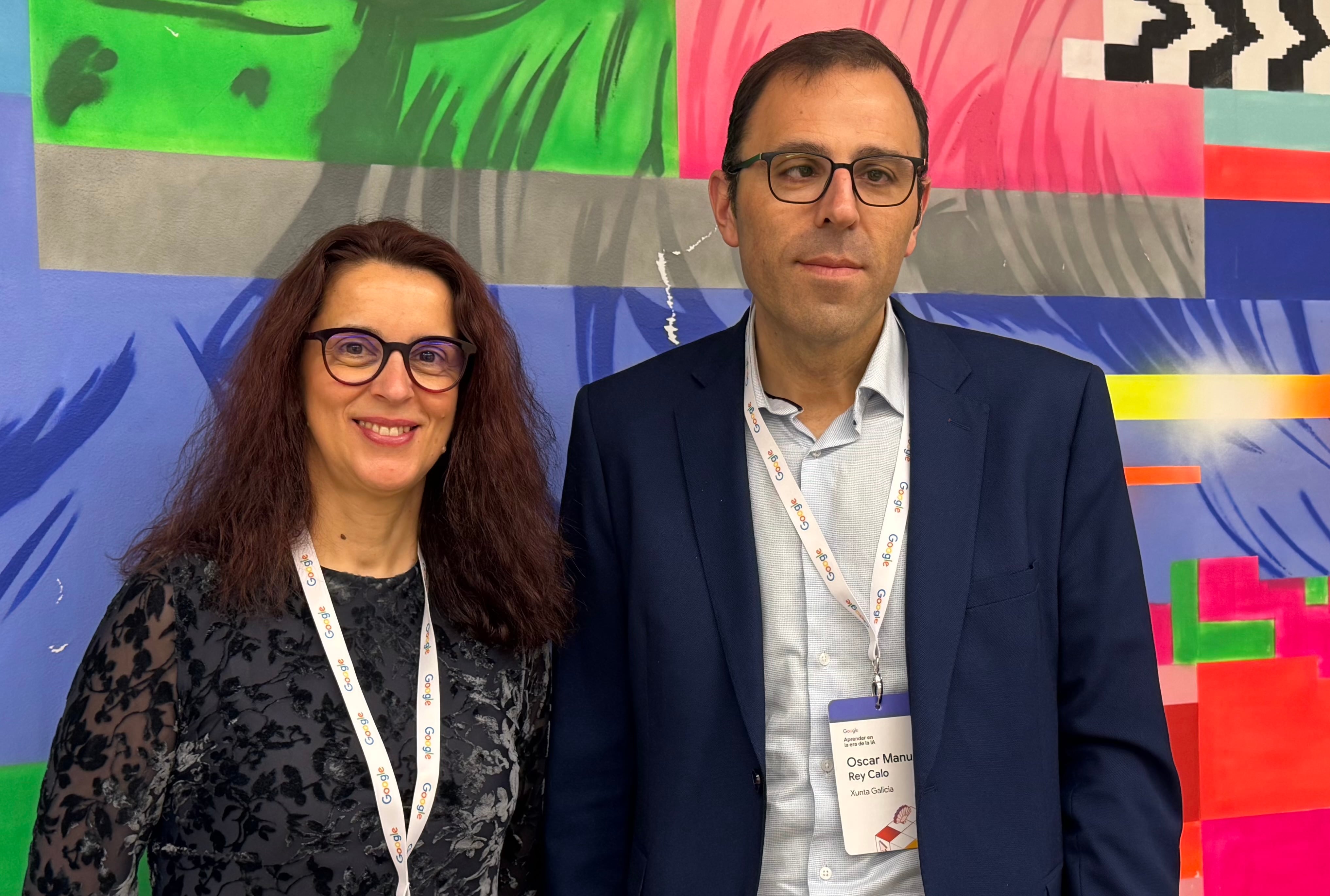 Fina Paulos y Óscar Manuel Rey, docentes del IES Maximino Romero de Lema, en Baio (A Coruña).