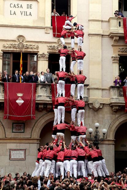 El <i>Cinc de nou amb folre</i> de la <i>colla</i> Vella de Valls.