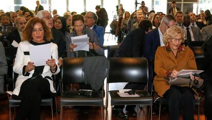 Manuela Carmena y Ana Botella, en el D&iacute;a de las Naciones Unidas en El Retiro.