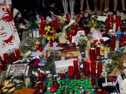 Homenaje en Barcelona a las víctimas del atentado.