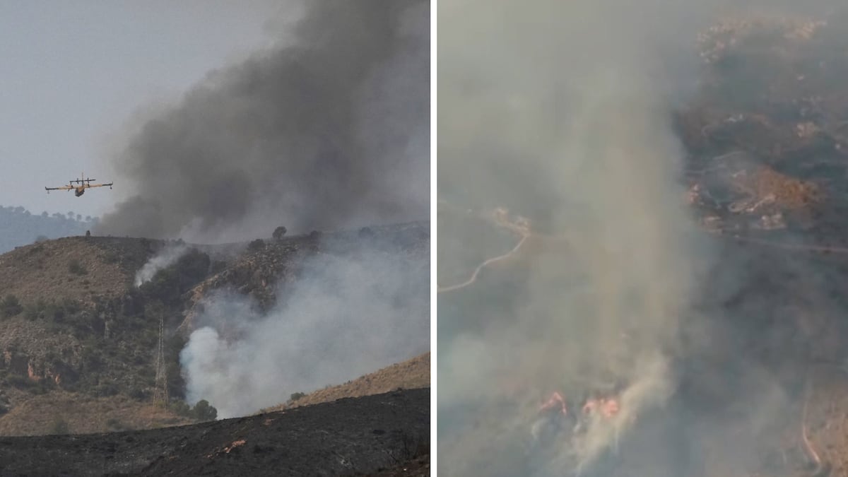 Así son las imágenes aéreas del incendio de Los Gallardos (Almería)