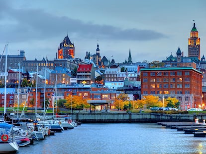 View of the Old Quebec district, the historic part of Quebec, Canada