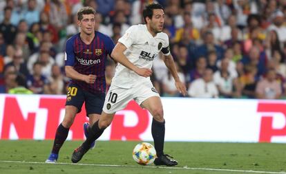 Dani Parejo, durante la final de la Copa.